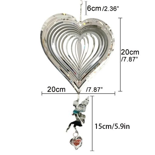 Fairy Wind Spinner Garden Wind Chimes Hanging Decorations Outdoor Wedding Kawaii House Home Room Decor Bell Valentine'S Day Gift