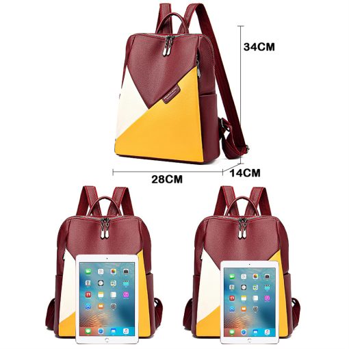 Fashion Women Backpacks Leather Rucksack Female School Book Bag Female Shoulder Bags For Teenage Girls Outdoor Travel Bag