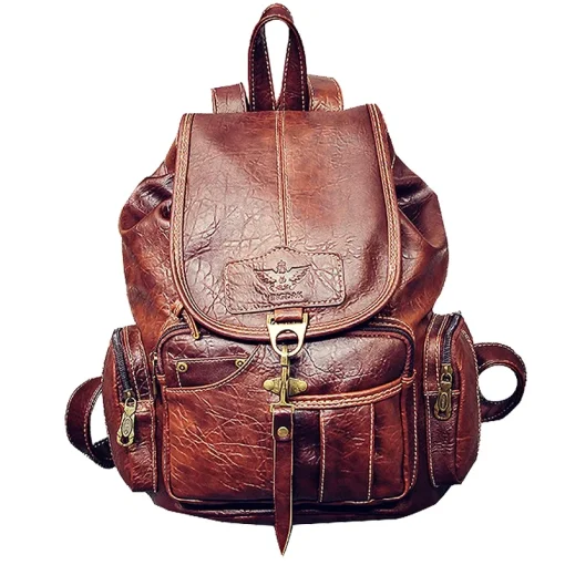 Female Backpack Mochila Feminina Leather Women Mochila Mujer Girls School Backpack Feature Multifunction Travel Mochila