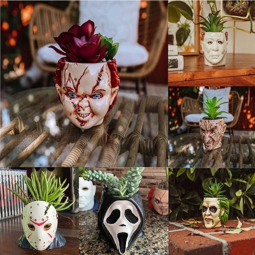 Flower Pot Human Face Vase Rapper Snoop Dogg Man Human Smile Face Planter Pot Pen Pencil Holder Desktop Garden Decor