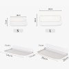 Foldable Wall Shelf Punch- Wall-Mounted Plastic Floating Shelf Household Bathroom Toilet Towel Clothes Storage Rack