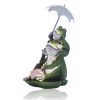 Frog Resin Statue Garden Cartoon Figurines Animals Gnome Sculptures Gardening Crafts Ornaments Yard Balcony Outdoor