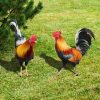 Garden Rooster Decor Outdoor Backyard Decoration Chicken Figurine Weatherproof Hen Figurine For Patio Hens For The Garden