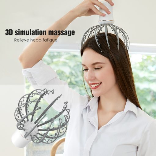 Head Scalp Massager Stress Relief Vibrator Massageador Relaxation Treatment Electric Massage For Hair Growth Headache Relief