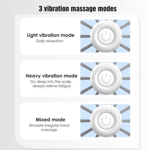 Head Scalp Massager Stress Relief Vibrator Massageador Relaxation Treatment Electric Massage For Hair Growth Headache Relief