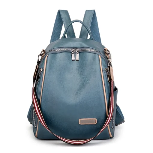 Women'S Backpack 2023 Fashion All-Match High-Quality Soft Leather Anti-Theft Leisure Travel Large-Capacity School Bag