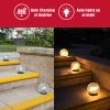 Led Cracked Glass Ball Lamps Solar Garden Light Waterproof Outdoor Court Buried Grass Lamp For Balcony Porch Villa Street Decor