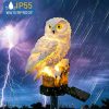 Led Solar Garden Owl Lights Waterproof Animal Outdoor Decor Solar Lawn Stake Lamp For Yard Pathway Patio