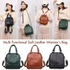 Ladies Designer Pu Leather Handbag Rucksack Backpack Shoulder Bag Cross Body Anti-Theft Satchel School Messenger Holiday