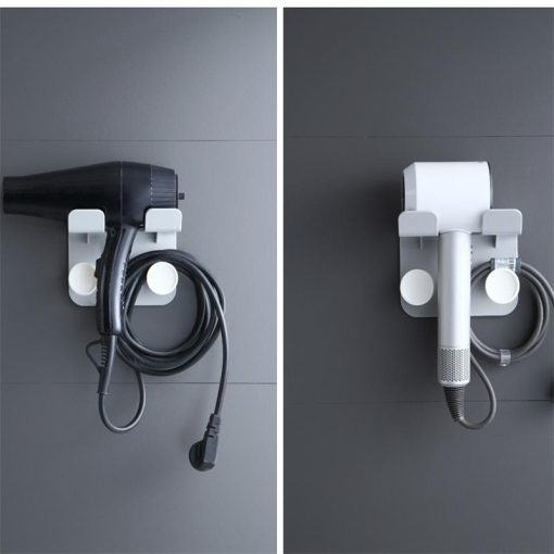 Minimalist Hair Dryer Holder Storage Toilet Hair Dryer Rack Home Bathroom Storage Wall Hanging Holder Rack Organizer