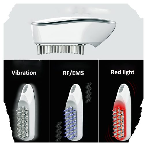 Rf Red Light Therapy Ems Electric Laser Hair Growth Comb Anti Hair Loss Anxiety And Stress Relief Scalp Massager Relax Brain