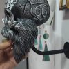 Skull Helmets Holder Wall Mount Motorcycle Skull Helmets Holder Wall Mounted Hanger Resin Crafts Decorative Skull Helmets Holder