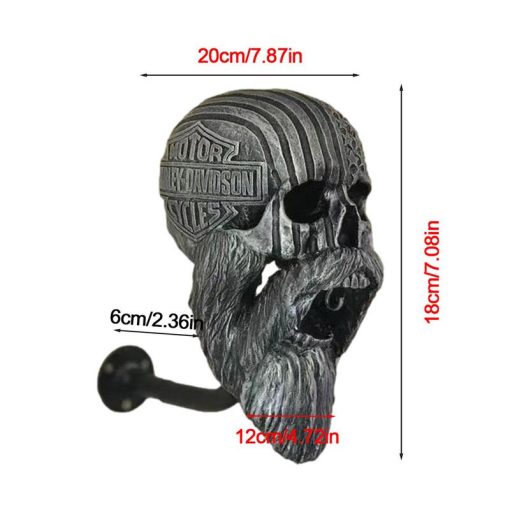 Skull Helmets Holder Wall Mount Motorcycle Skull Helmets Holder Wall Mounted Hanger Resin Crafts Decorative Skull Helmets Holder