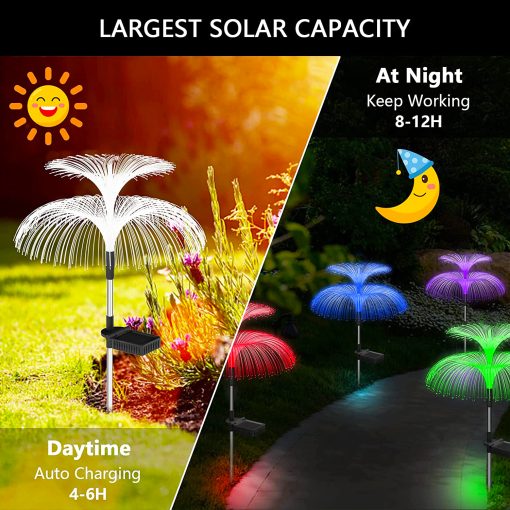 Solar Led Light Outdoor Waterproof Garden Sunlight Powered Landscape Light Jellyfish Garden Lights Lawn Garden Decor Solar Light