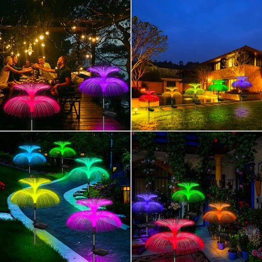 Solar Led Light Outdoor Waterproof Garden Sunlight Powered Landscape Light Jellyfish Garden Lights Lawn Garden Decor Solar Light