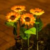 Solar Sunflowers Outside Garden Lawn Light Ip65 Waterproof Solar Flowers Pathway Light For Patio Yard Wedding Holiday Decoration