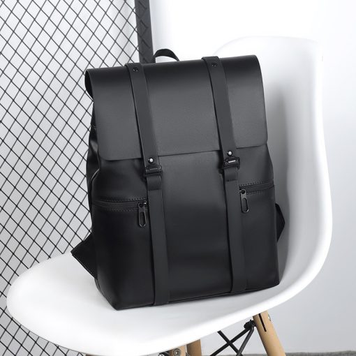 Vintage Waterproof Backpacks Men Pu Leather Travel Backpack Large Capacity Students School Books Laptop Backpack Bags For Men