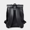 Vintage Waterproof Backpacks Men Pu Leather Travel Backpack Large Capacity Students School Books Laptop Backpack Bags For Men