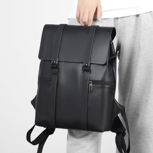 Vintage Waterproof Backpacks Men Pu Leather Travel Backpack Large Capacity Students School Books Laptop Backpack Bags For Men