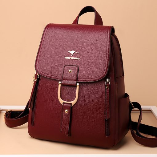 Women Large Capacity Backpacks Purses High Quality Leather Female Vintage Bag School Bags Travel Bagpack Ladies Bookbag Rucksack