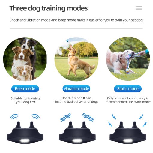 1000M Electric Dog Training Collar Pet Remote Control Anti Barking Dog Collar With Shock Vibration Sound Shocker