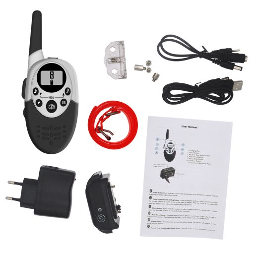1000M Waterproof Dog Training Collar Rechargeable Anti Barking Control Sound Remind Vibration Shock Receiver 40%