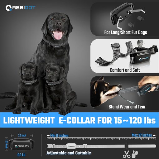 Abbidot T30 Dog Training Collar Electric Shock Strap For Large Dogs 3000Ft 900M Canine Equipment Supplies No Bark Accessories