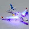 Aircraft Toy Hand-On Ability Energy-Saving Kids Toy 360 Rotation Electric A380 Airplane Moving Flashing Lights Model Toy For Kid