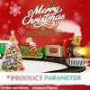 Battery Operate Railway Train With Sound&Light Railway Car Toys Christmas Train Tree Decoration Track Electric Toys For Kids