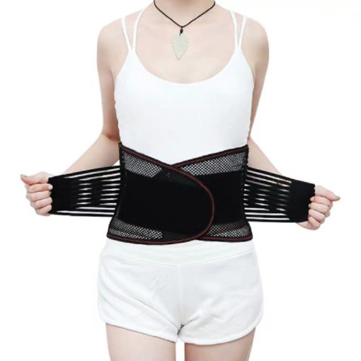 Black Adjustable Waist Trainer Belt Men Women Lower Back Brace Spine Support Waist Belt Orthopedic Breathable Lumbar Corset