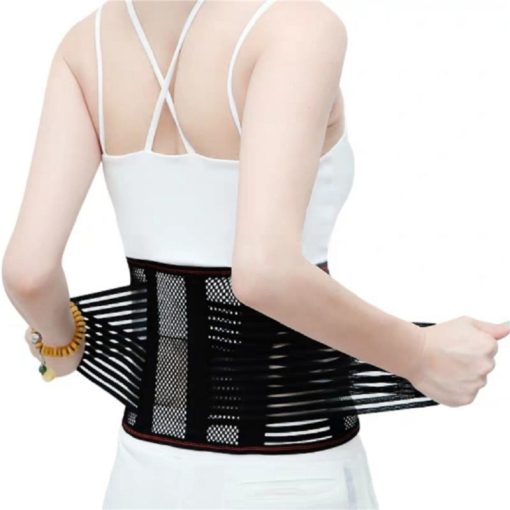 Black Adjustable Waist Trainer Belt Men Women Lower Back Brace Spine Support Waist Belt Orthopedic Breathable Lumbar Corset