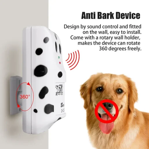 Dog Ultrasonic Wall Equipment Bark Repeller Activated Training Device Voice Anti Stopper Mounted Bark