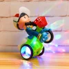 Electric Powered Stunt Tricycle Car 360 Degree Rotating Music Light Children Toy Gift