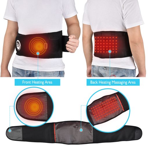 Infrared Heat Back Belt Massage Therapy Back Belts Herniated Disc Scoliosis Back Pain Lower Support Brace Spine Lumbar Support