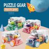 Lighting Music Electric Car Children'S Toy Car Bus Transparent Rotating Mechanical Gear Train With Battery Mobile Toy Gift