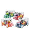 Lighting Music Electric Car Children'S Toy Car Bus Transparent Rotating Mechanical Gear Train With Battery Mobile Toy Gift