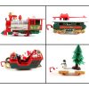 Set Of 22Pcs Classic Musical Santa’S Express Delivery Electric Christmas Steam Train Set 412Cm Length Track Gift For Kid