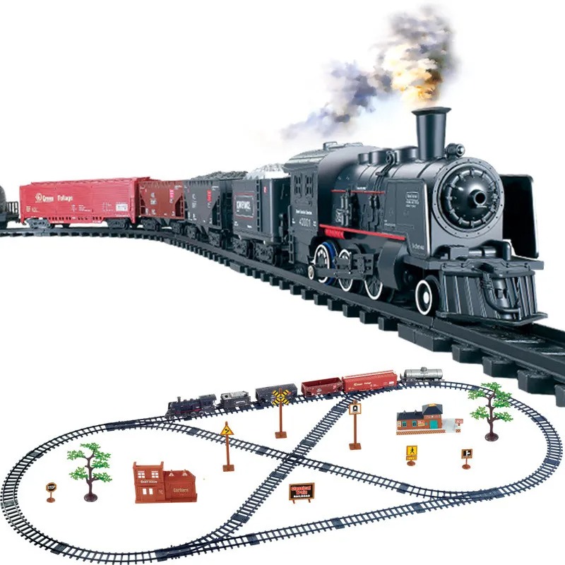 Simulation Of Classic Electric Train Toys For Children