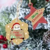 100Pcs Merry Christmas Tags Wrapping Hanging Labels Santa Claus Snowman Xmas Tree Snowflake Hang Cards Festival Supplies Painted