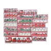 Christmas Ornaments Plastic Train Santa Claus Crafts Christmas Decoration Children Home Party Table Xmas Year Kids Gift