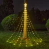 Decoraciones Navideñas Solares Con Control Remoto, Cadena De Luces De Estrella A Prueba De Agua, Lámpara De Hadas De Árbol En Cascada Con Estrella Superior, Decoración Al Aire Libre