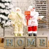 Fengrise Santa Claus Doll 2023 Christmas Tree Ornament Merry Christmas Decorations For Home Navidad Natal Gifts Year 2024