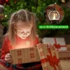 Hanging Christmas Snow Globe Lantern With Flickers Glittering Simulation Led Night Light Year 2024 Decoration Xmas Gift