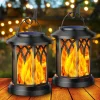 Lámpara Led De Llama De Simulación De Energía Solar Con Clip, Lámpara De Pared Impermeable Para Exteriores, Lámpara De Paisaje De Jardín, Decoración Navideña