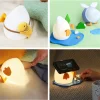 Lámpara De Pato Para Niños, Luz Led De Noche Para Decoración De Mesa, Carga Usb, Atenuación, Soporte Para Teléfono, Regalo Para Bebé, Alta Calidad