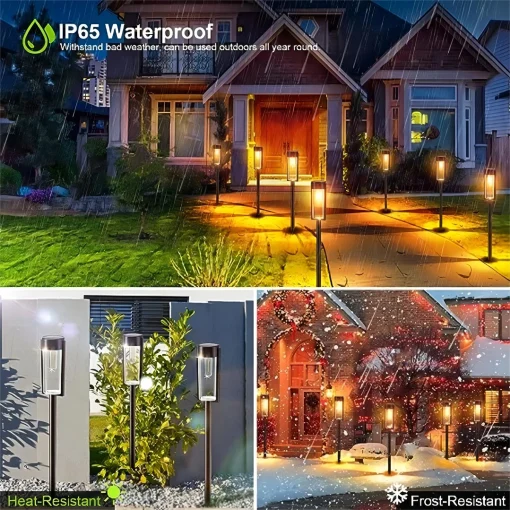 Luces Led Solares Para Camino Al Aire Libre, Lámpara De Decoración De Jardín, Patio, Paisaje Retro, Luz Nocturna, Lámpara De Césped, Iluminación De Pasarela De Entrada