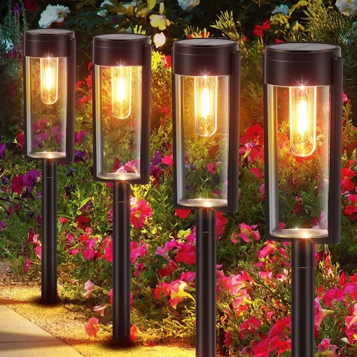 Luces Led Solares Para Camino Al Aire Libre, Lámpara De Decoración De Jardín, Patio, Paisaje Retro, Luz Nocturna, Lámpara De Césped, Iluminación De Pasarela De Entrada