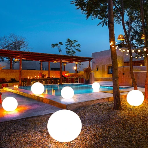 Luces Led Solares Para Jardín, Decoración Navideña Para Exteriores, Lámpara De Césped Para Calle, Luz Flotante Rgb Recargable Para Piscina