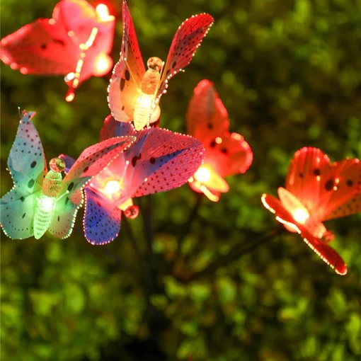 Luces Solares Impermeables Para Exteriores, Decoración De Jardín, 6Led, Mariposa, Camino, Patio, Lámpara De Decoración De Césped