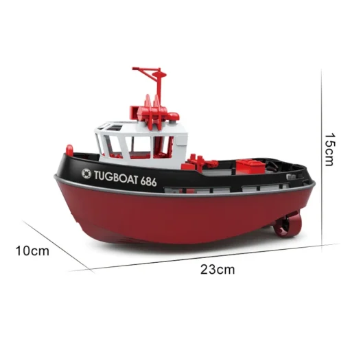 Rc Boat 2.4G 1/72 Powerful Dual Motor Long Range Wireless Electric Remote Control Tugboat Model Toys For Boys Jet Boat